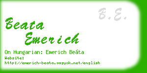 beata emerich business card